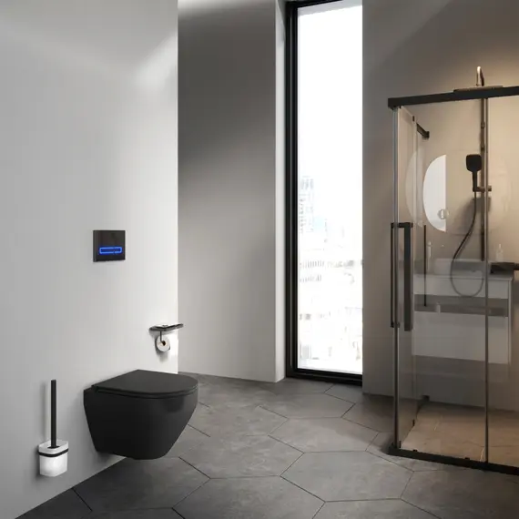 AM.PM Spirit V2.0 подвесной унитаз FlashClean с сиденьем микролифт, черн мат