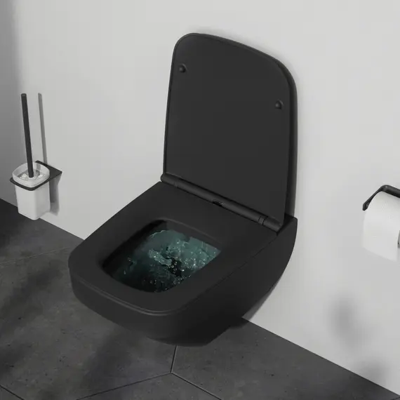 AM.PM Inspire V2.0 подвесной унитаз FlashClean с сиденьем микролифт, черн мат