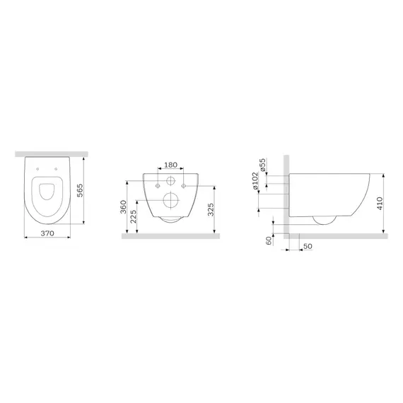 Унитаз подвесной AM.PM Awe C111700WH безободковый c сиденьем микролифт, белый