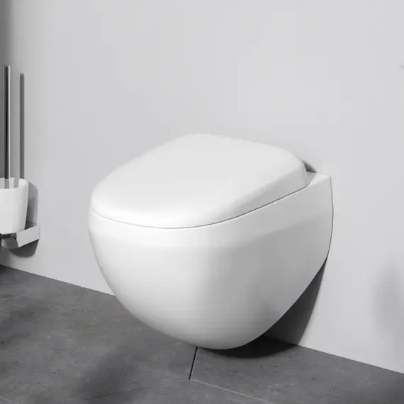 Унитаз подвесной AM.PM Sensation C301700WH безободковый c сид. микролифт, белый