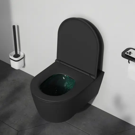 AM.PM  Func подвесной унитаз 54 см FlashClean с сиденьем микролифт, черн мат