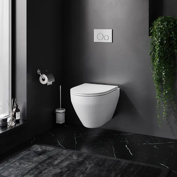 AM.PM Spirit V2.0 Унитаз подвесной  C701700WH безободковый c сиденьем микролифт 57WH, белый