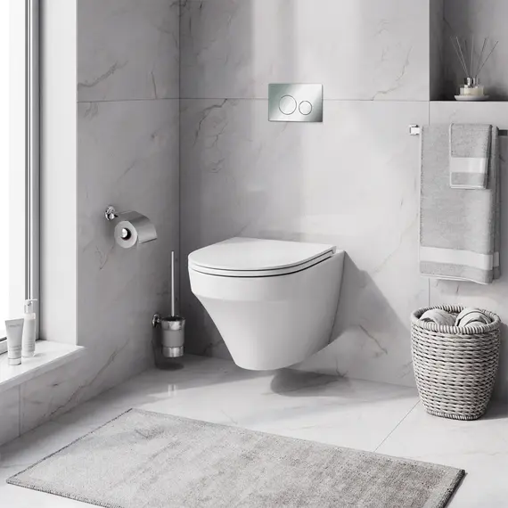 AM.PM Инсталл с клав Pro L глянц хром с подв унит Inspire FlashClean с сид м/л