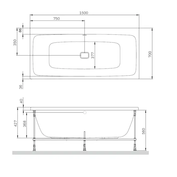 AM.PM Func Ванна акриловая