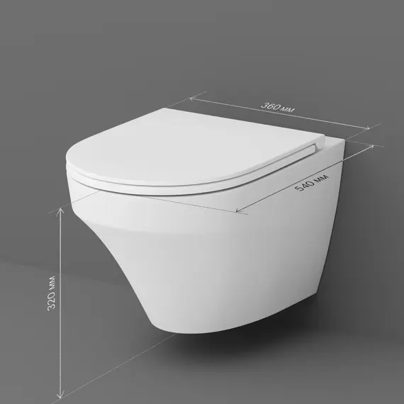 Унитаз подвесной AM.PM Inspire C501700WH безободковый c сид. микролифт, белый