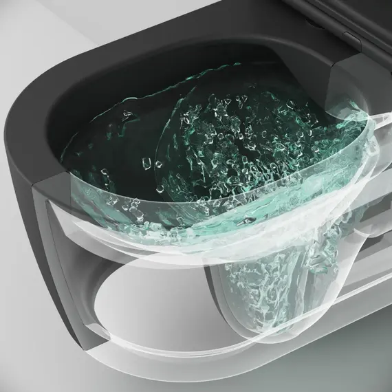 AM.PM  Func подвесной унитаз 54 см FlashClean с сиденьем микролифт, черн мат