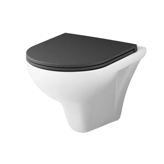 AM.PM  Gem подвесной унитаз FlashClean с черным матовым сиденьем микролифт