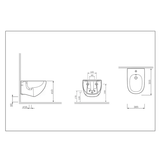 AM.PM Биде подвесное  Sensation