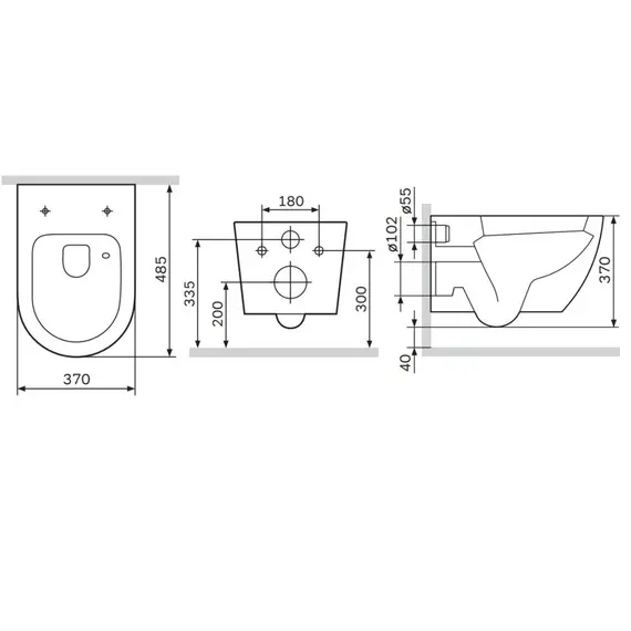 AM.PM Like подвесной унитаз AquaSpin с сид м/лифт