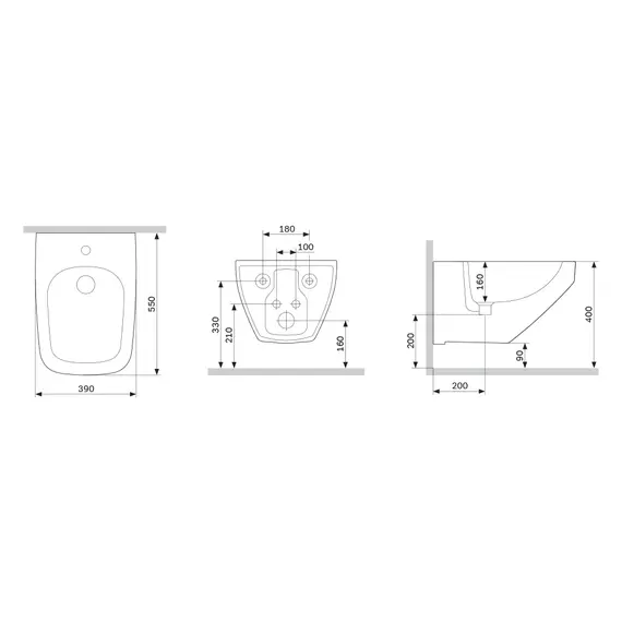 AM.PM Inspire V2.0 биде подвесное