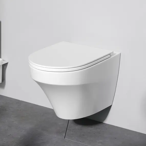 Унитаз подвесной AM.PM Inspire C501700WH безободковый c сид. микролифт, белый