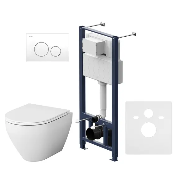 AM.PM Инсталл с клав Pro L белый с подв унит Spirit V2.0 FlashClean с сид м/л