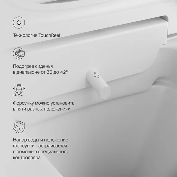 AM.PM  Inspire V2.0 подвесной унитаз с интегрированным электронным биде TouchReel