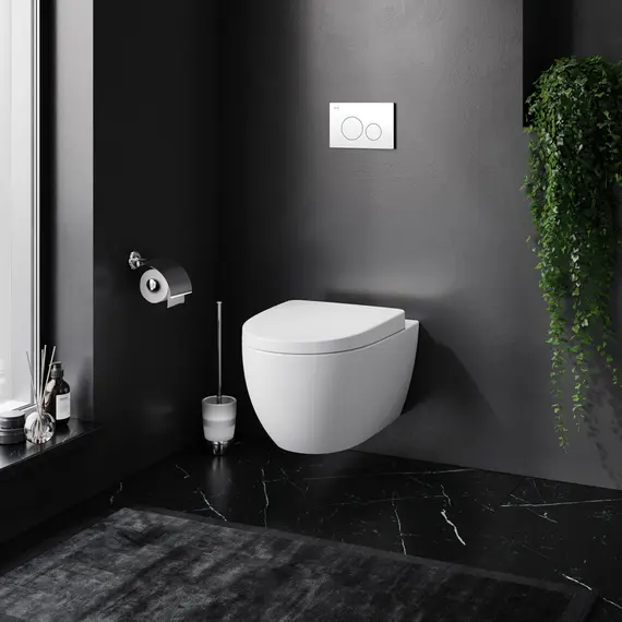 AM.PM Комплект инсталляция с клав Pro L белый с подвесным унитазом Awe с сид м/лифт