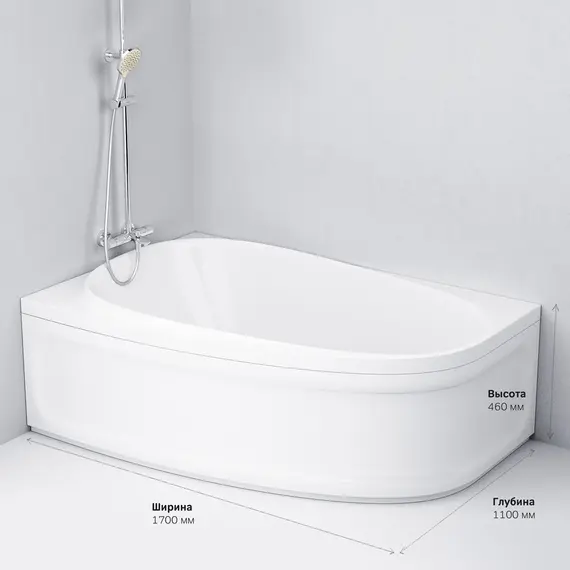 AM.PM Like, ванна акриловая 170х110 , левая/правая