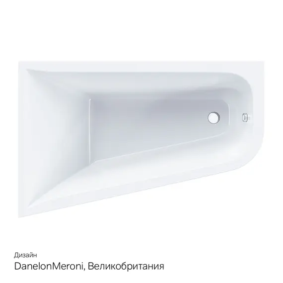 AM.PM Ванна акриловая spirit  ассиметричная 160x100, без слива/перелива, левая