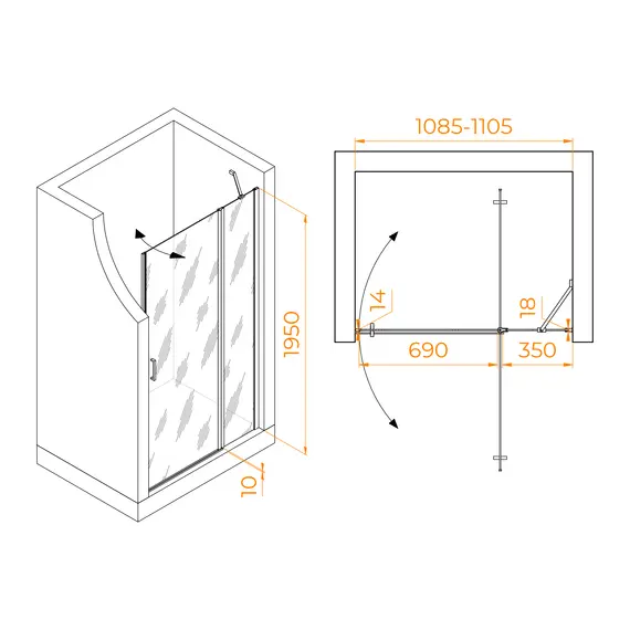 Душевая дверь RGW LE-004B