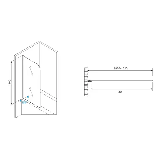 Шторка на ванну ABBER Ewiges Wasser AG52080B
