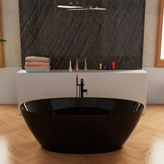 Ванна акриловая Frank F6123 Black/Black  170х81