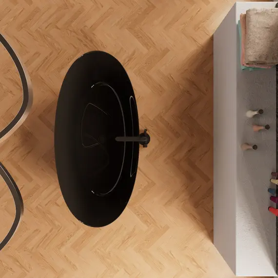 Ванна акриловая Frank F6123 Black/Black  170х81