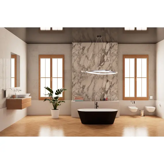 Ванна акриловая Frank F6103 White/Black  170х75