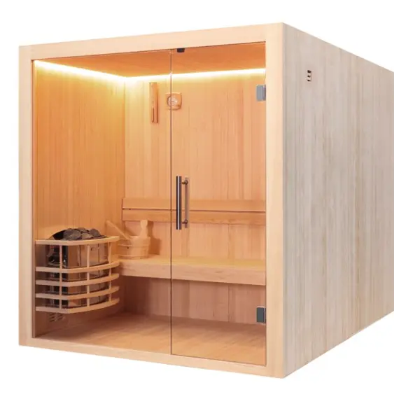Финская сауна Frank 800 серия, 1 полка, липа/кедр