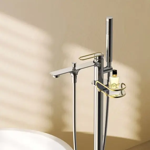 Смеситель напольный Acwen 2211QL оружейная сталь