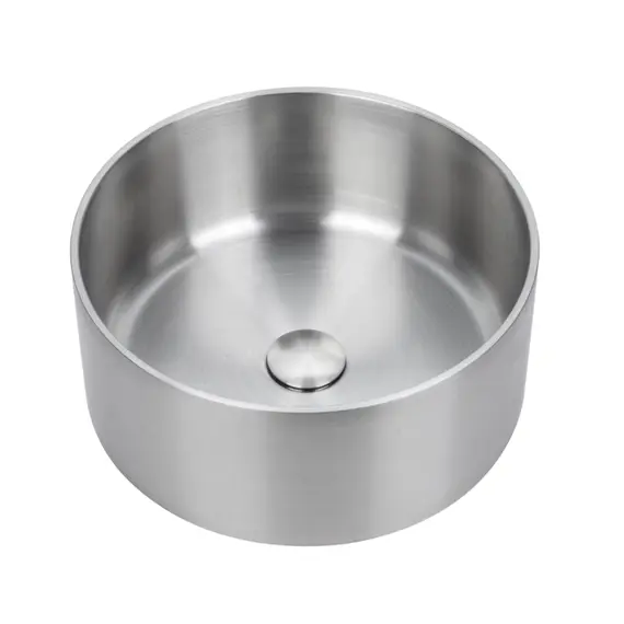 Раковина Ring380 MELANA ProfLine 1,2/160 САТИН накладная круглая Ring380, БЕЗ донного клапана