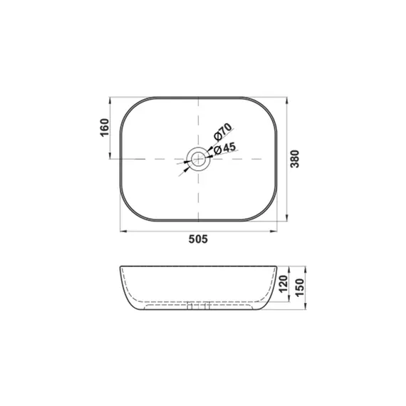 Раковина MELANA MLN-320362A