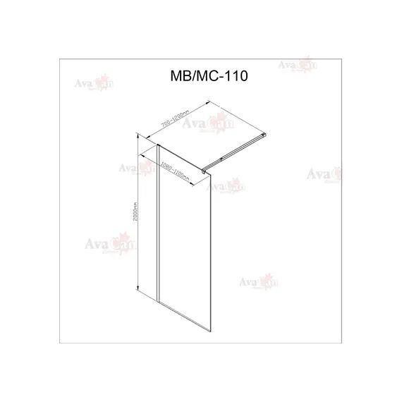 Душевая перегородка AvaCan MB100/110/120