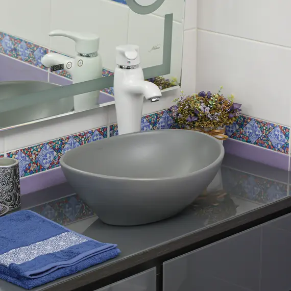 Раковина MELANA MLN-7138MG (серый матовый)