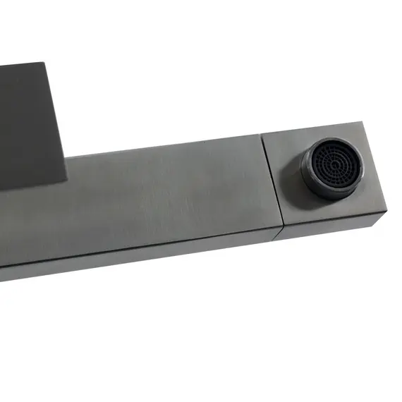 Смеситель д/кухни MELANA-610203 Cubo нерж.сталь, однорычажный, сатин, литой излив