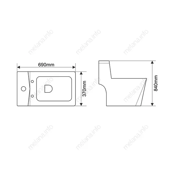 Унитаз-моноблок MELANA MLN-2007