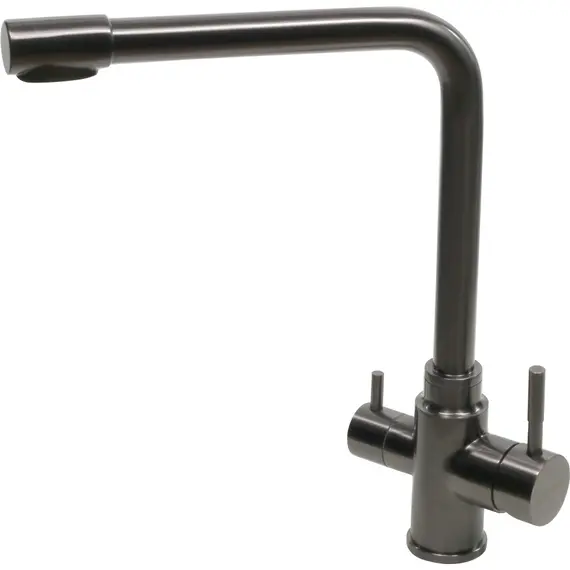 Смеситель д/кухни MELANA-F9505HB нерж.сталь, с переключателем на фильтр, однорычажный, графит