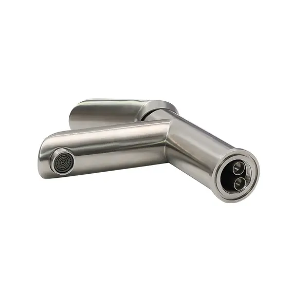 Смеситель д/ум MELANA-610601 Paola Hi-tech нерж.сталь, однорычажный, сатин, литой излив