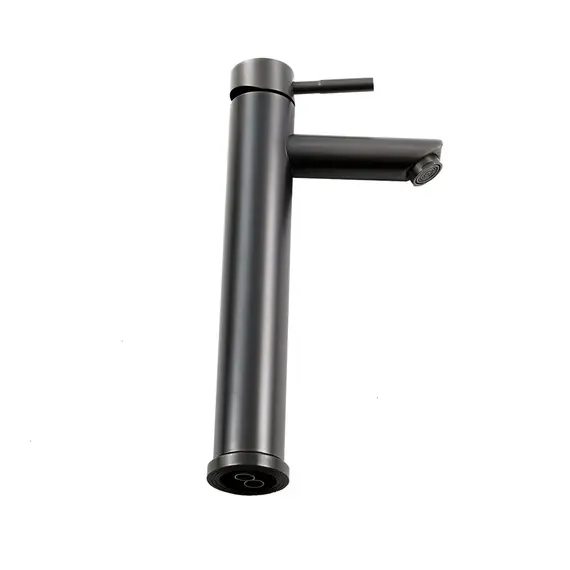 Смеситель д/ум MELANA-610102PVD-B Tondo нерж.сталь, однорычажный, графит