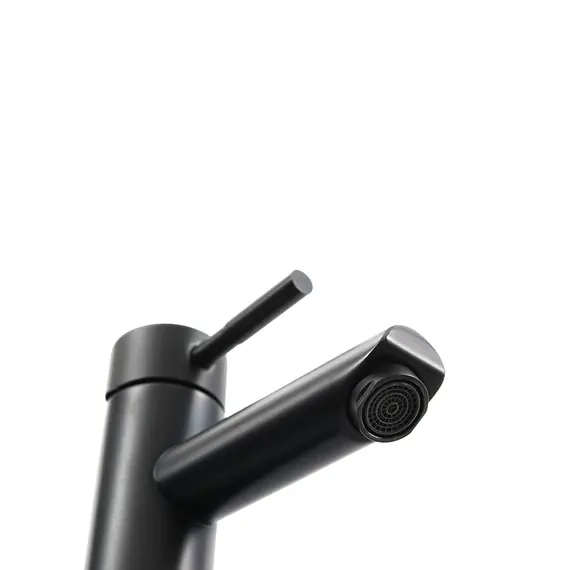 Смеситель д/ум MELANA-610102PVD-B Tondo нерж.сталь, однорычажный, графит