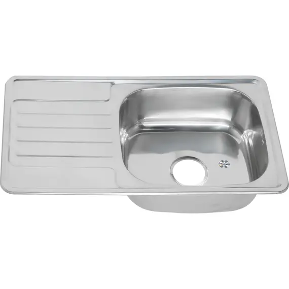 Мойка 7642 U MELANA 0,6/0,8/160 врезная  с сифоном