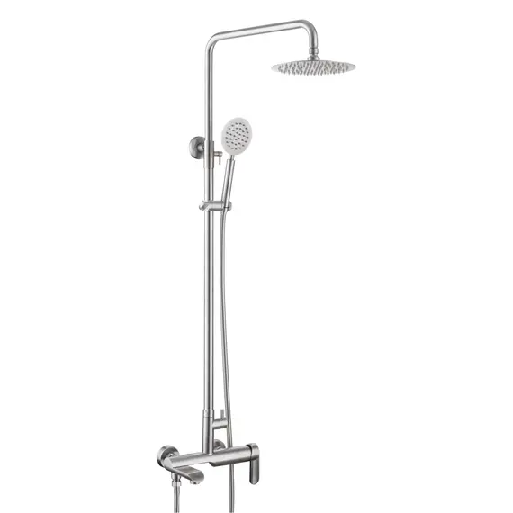 Душевая система MELANA-610605 Paola Hi-tech нерж.сталь, с тропическим душем, лейкой