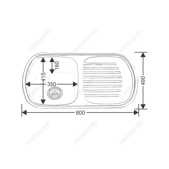 MELANA 142 мойка MLN 8049  вр.универ 0,6/160