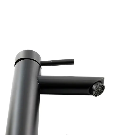 Смеситель д/ум MELANA-610102PVD-B Tondo нерж.сталь, однорычажный, графит