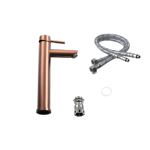 Смеситель д/ум MELANA-610102PVD-Br Tondo нерж.сталь, однорычажный, бронза