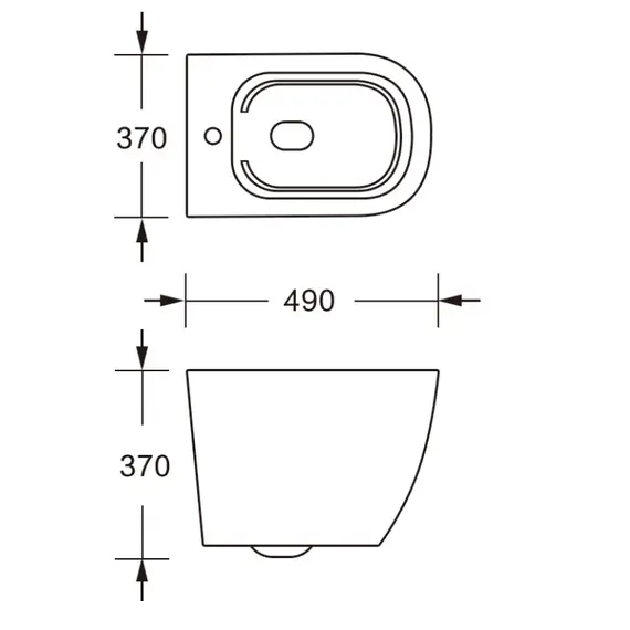 Унитаз  Ceruttispa CT9956 SELLA Aria Tornado Plus подвесной безободковый