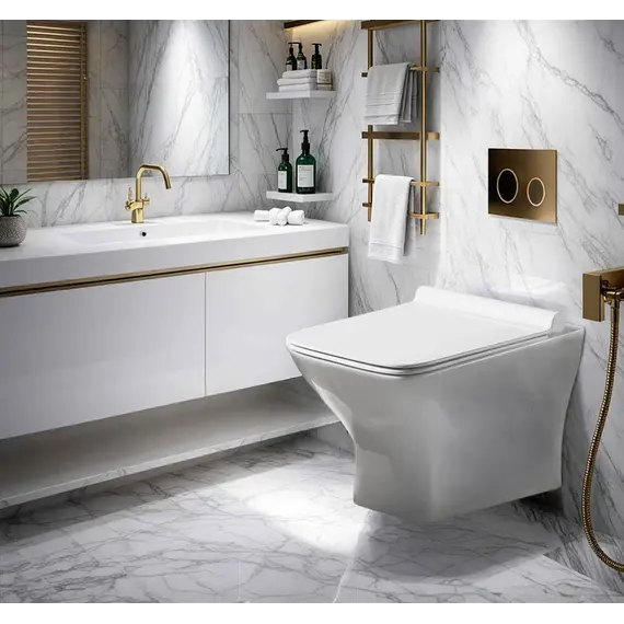 Унитаз Ceruttispa CT10481 ELLERO Aria PP подвесной безободковый