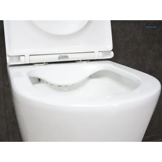 Приставной безободковый унитаз микролифт дюропласт Gid TRS-263