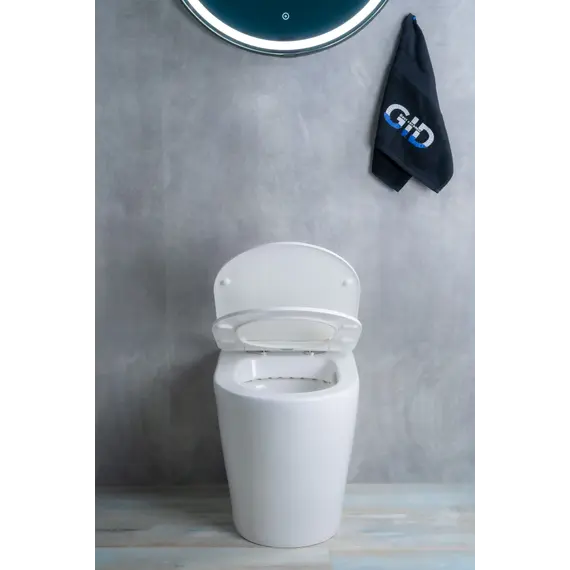 Приставной безободковый унитаз микролифт дюропласт Gid TRS-263