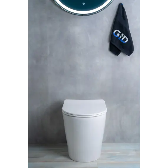 Приставной безободковый унитаз микролифт дюропласт Gid TRS-263