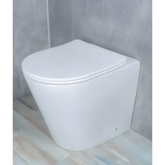 Приставной безободковый унитаз микролифт дюропласт Gid TRS-263