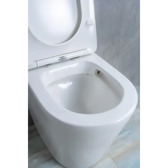 Приставной безободковый унитаз микролифт дюропласт Gid TRS-263