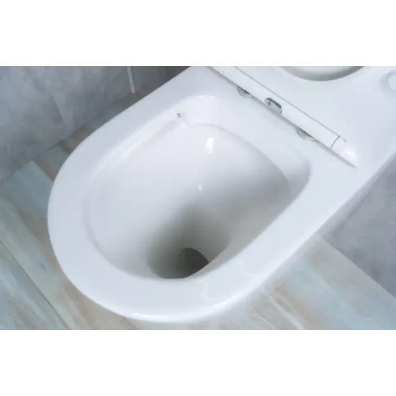 Приставной безободковый унитаз микролифт дюропласт Gid TRS-263